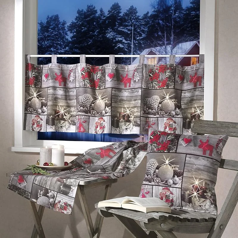 Besuche den heimtexland-Store Tischläufer Fotodruck Weihnachten Patchwork 40x140 cm Tischdekoration Weihnachtsdekoration ÖKOTEX Typ498 — Küche & Haushalt