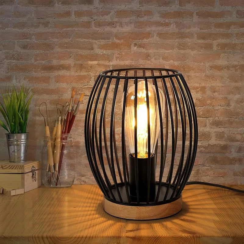 Besuche den Comely-Store Comely Tischleuchte Schwarz, Tischlampe Vintage, Lampenschirm aus Metall — Kerzenlicht Abendessen