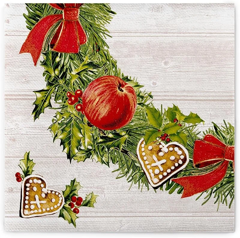 Marke: Mank GmbH Airlaid-Servietten 40x40 cm Premium Einweg-Serviette stoffähnlich und saugstark perfekt für Weihnachtsfeiern & Adventsfeiern Weihnachtsservietten 50 Stück Advent — Advent und Tisch