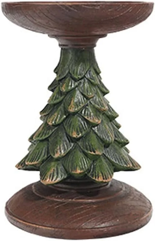 Marke: Tsophreniq Harz Weihnachtsbaum Teelicht Kerzenhalter Steht Muniature Weihnachtskerzenhalter Tischsims Feiertags Ornament Weihnachtskerzenhalter Dekoration — Kerzenlicht Abendessen
