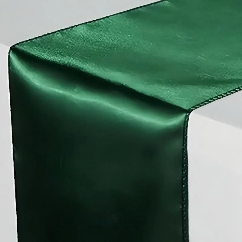 Marke: HSTWODE 1 Stück Satin-Tischläufer, 30, 5 x 274, 3 cm lang, Tischläufer für Hochzeiten, Geburtstagsfeiern, Bankette, Dekorationen, (Dunkelgrün) — Küche & Haushalt