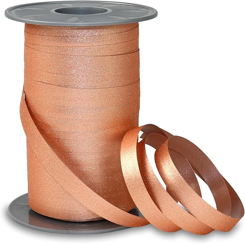 Besuche den PRÄSENT-Store PRÄSENT POLY GLITTER Ringelband roségold, 100 m Geschenkband, Schleifenband in 10 mm Breite, edles Dekoband für festliche Anlässe — Geschenkverpackung