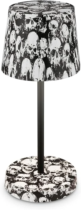 Besuche den BRILONER-Store BRILONER - LED Tischlampe kabellos IP44 mit Touch, dimmbar in Stufen, Spritzwasserschutz, Nachttischlampe, Leselampe, LED Lampe, Campinglampe, Tischleuchte, Outdoor Lampe, 26x10, 5 cm, Skulls Motiv — Kerzenlicht Abendessen