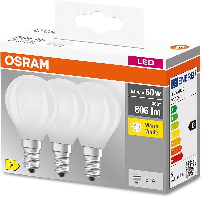 Besuche den Osram-Store Osram LED Base Classic P 60 Filament Warmweiß 2700 K 5, 5 W — Weihnachtsbeleuchtung