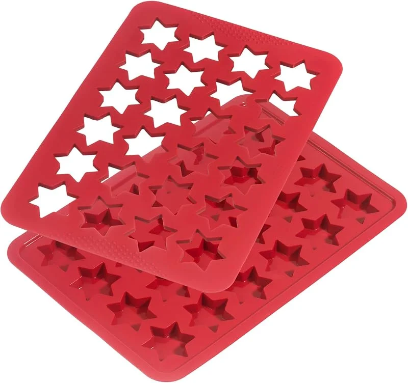 Besuche den ORIGINAL KAISER-Store Original Kaiser Zimtsterne Backform, Silikon-Backmatte für 24 Zimtsterne, Silikon, temperaturbeständig, Silikon Backform für Pralinen, Parfait, Mousses, Eiskonfekt — Weihnachtskueche