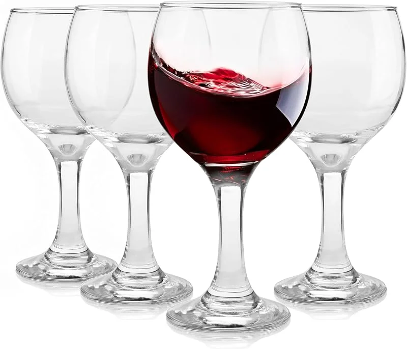 Besuche den Glasmark KROSNO 1992-Store Glasmark KROSNO, 220ml, Set von 4, Weinglas, Glas mit farbigem Boden, Weißweingläser, Weinkelche, Originelles Design, einzigartige Form und Stil, Perfekt für zu Hause, Restaurants — Wein und Festtafel