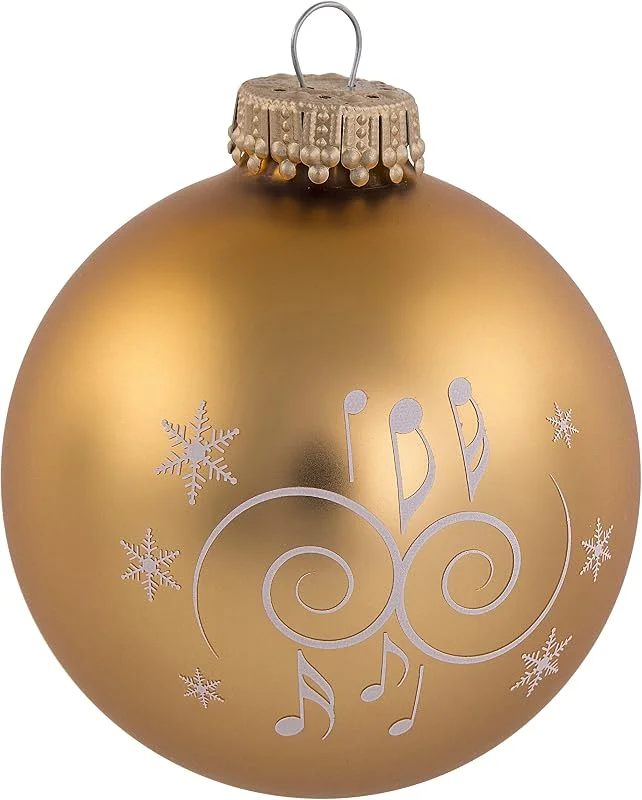 Besuche den mugesh-Store mugesh Weihnachtskugel Ornamente Gold - Schönes Geschenk für Musiker (7cm) — Weihnachtsdeko