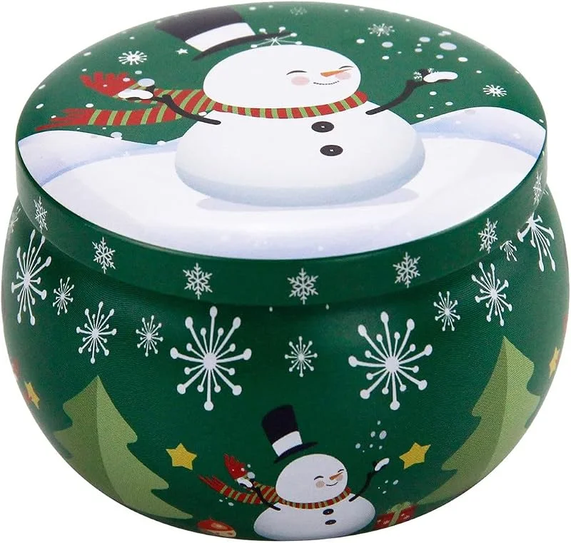 Marke: Generisch Weihnachts-Duftkerze in Blechgläsern, Weihnachtskerzen für Zuhause, natürliches Sojawachs, langlebiges Glas, Lavendel, Vanille, Rose, Orange, Aromatherapie-Kerze für Damen, Herren, Erwachsene (C — Kerzenlicht Abendessen