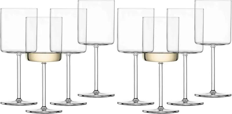 Besuche den Schott Zwiesel-Store Schott Zwiesel Weißweinglas Modo (4er-Set), geradlinige Weingläser für Weißwein, spülmaschinenfeste Tritan-Kristallgläser, Made in Germany (Art.-Nr. 119900) (Packung mit 2) — Wein und Festtafel
