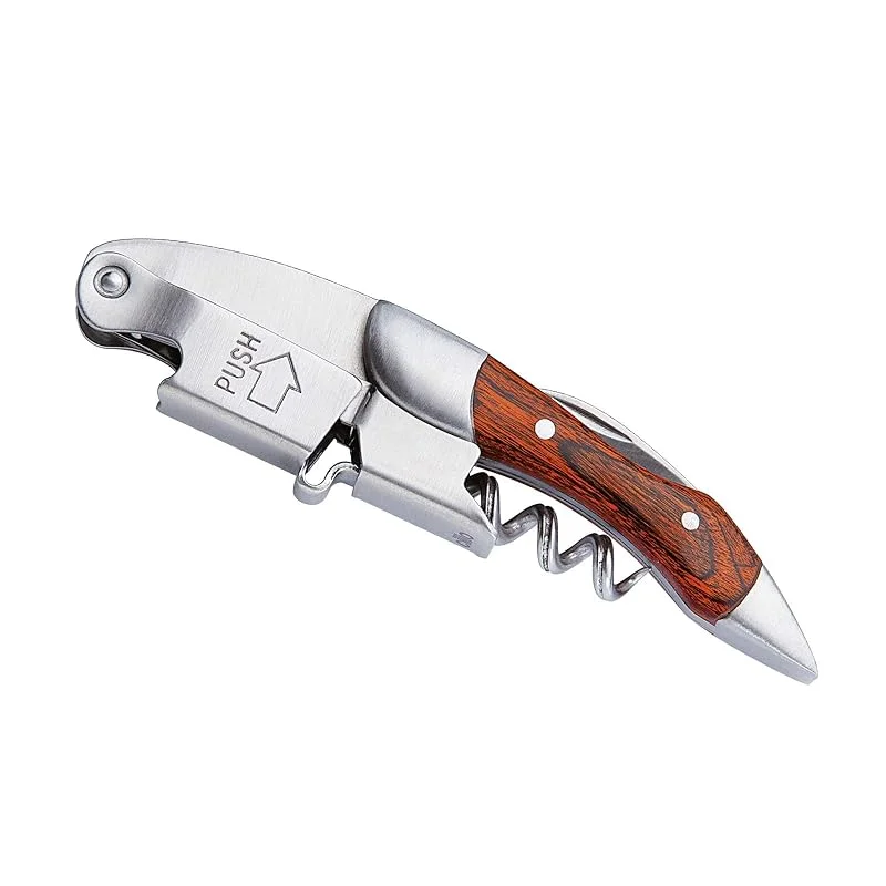 Besuche den Cilio-Store cilio Legno Kellnerkorkenzieher, zweistufiger Hebel, Edelstahl, 12 cm — Wein und Festtafel