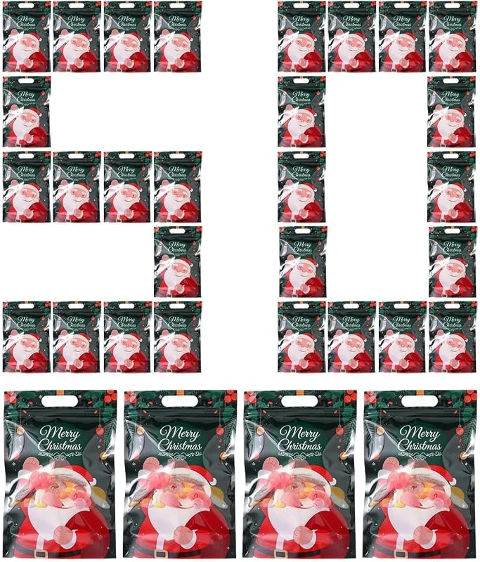 Marke: Gitekain WeihnachtsGroßpackung 50 Stück Wiederverwendbare Wiederverschließbare Mit — Geschenkverpackung