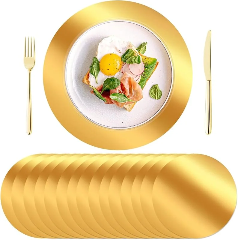 Marke: KesaPlan KesaPlan Runde goldene Platzsets, 33 cm, Einweg-Papier-Tischsets für Esstisch, verspiegelt, goldfarben, Platzset für Küche, Bankett, Tisch, Hochzeit, Geburtstag, Abendessen, Party-Dekoration, 100 — Küche & Haushalt