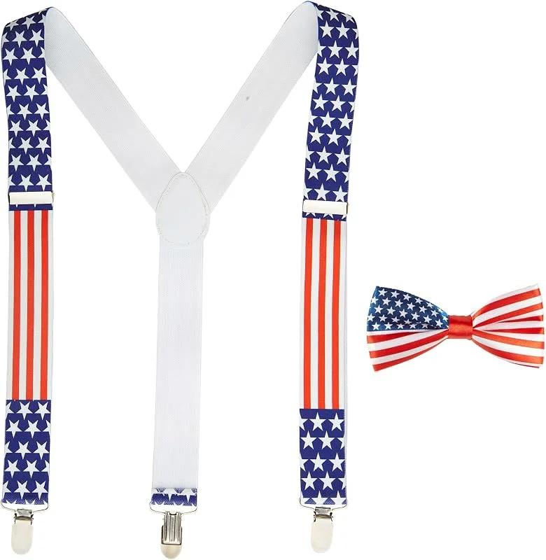 Besuche den W WIDMANN MILANO Party Fashion-Store W WIDMANN MILANO Party Fashion - Verkleidungsset USA, Hosenträger und Fliege, Amerika, Karneval, Mottoparty — Weihnachtsmode