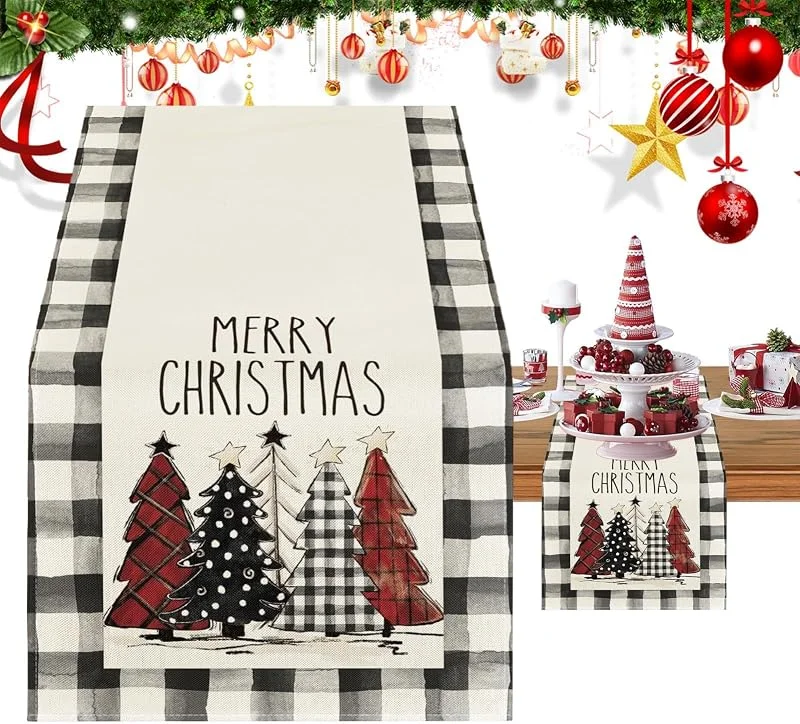 Marke: Generisch Weihnachtlicher Tischläufer für den Couchtisch 180 cm x 32 cm im — Küche & Haushalt