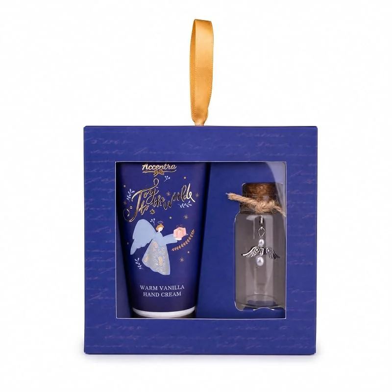 Besuche den accentra-Store Accentra Geschenkset ANGEL, Handcreme mit Warm Vanilla Duft in blau & gold — Hautpflege