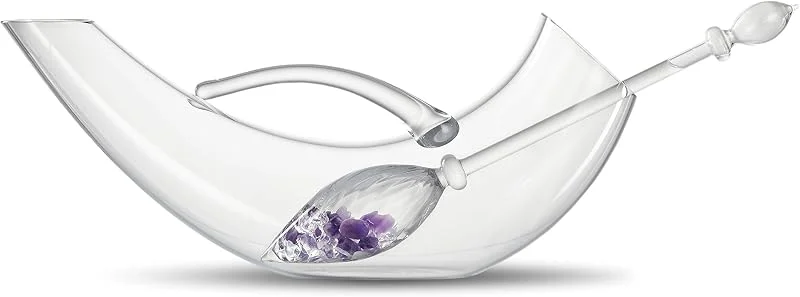 Besuche den VitaJuwel-Store VitaJuwel Weinset - Mundgeblasener Weindekanter und Edelsteinstab mit Amethyst und Bergkristall — Wein und Festtafel