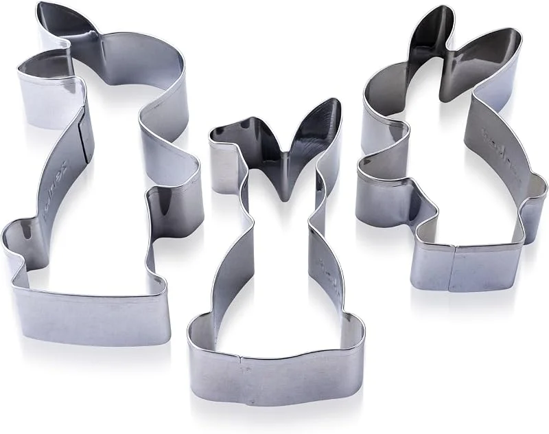 Besuche den Zenker-Store Zenker Ausstecher-Set Hasenfamilie 3tlg – für Osterplätzchen, Edelstahl, spülmaschinenfest, Designed in Germany, Silber — Weihnachtskueche