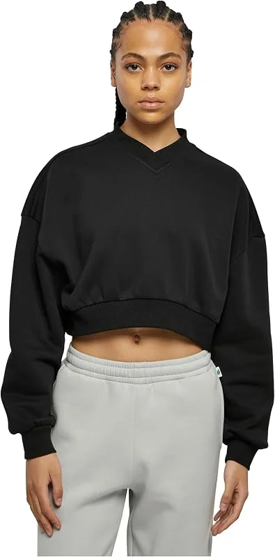 Besuche den Urban Classics-Store Urban Classics Ladies Cropped V-Neck Frauen Sweatshirt lila Urban Fashion — Weihnachtsmode