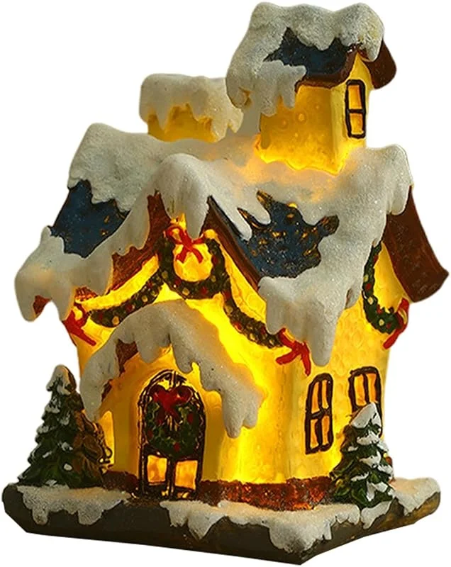 Marke: Generisch Weihnachtsdorf beleuchtete Miniatur-Winterfigur — Weihnachtsdeko