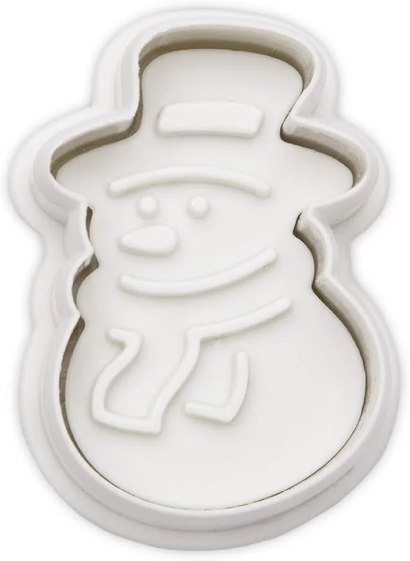 Besuche den Städter-Store Städter Präge-Ausstecher mit Auswerfer Schneemann ca. 4, 5 cm Weiß — Weihnachtskueche