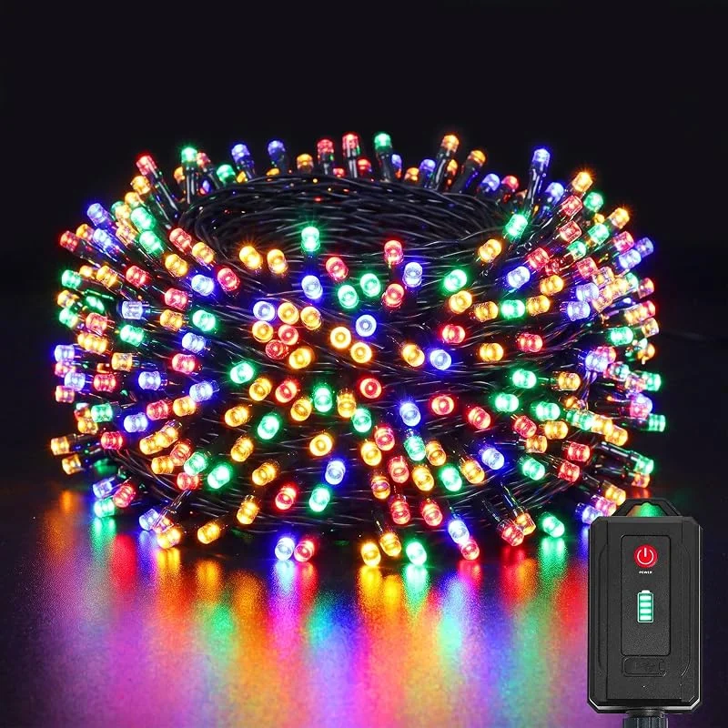 Besuche den GlobaLink-Store GlobaLink 15 M 150 LEDs Lichterkette, wiederaufladbar mit Timer, bunt — Weihnachtsbeleuchtung
