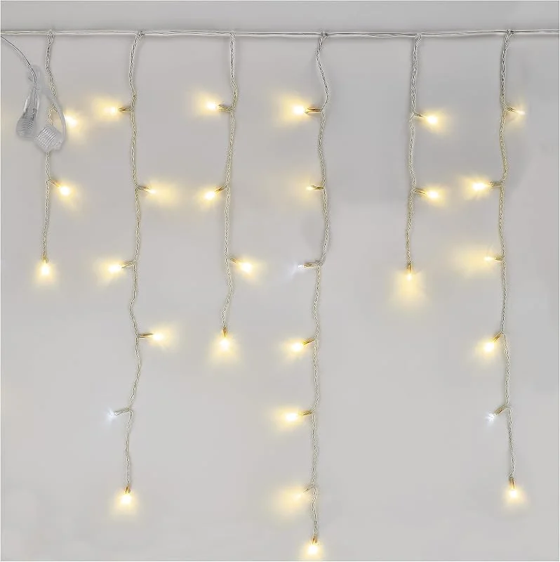 Besuche den EMOS-Store EMOS Connect System 2, 5m Eisregen Lichterkette Standard, Eisregenkette mit 100 LEDs, Erweiterungsteil C (ohne Verbindungskabel und Adapter), IP44 für Innen und Außen, Warmweiß, Kaltweiß Lichteffekte — Weihnachtsbeleuchtung