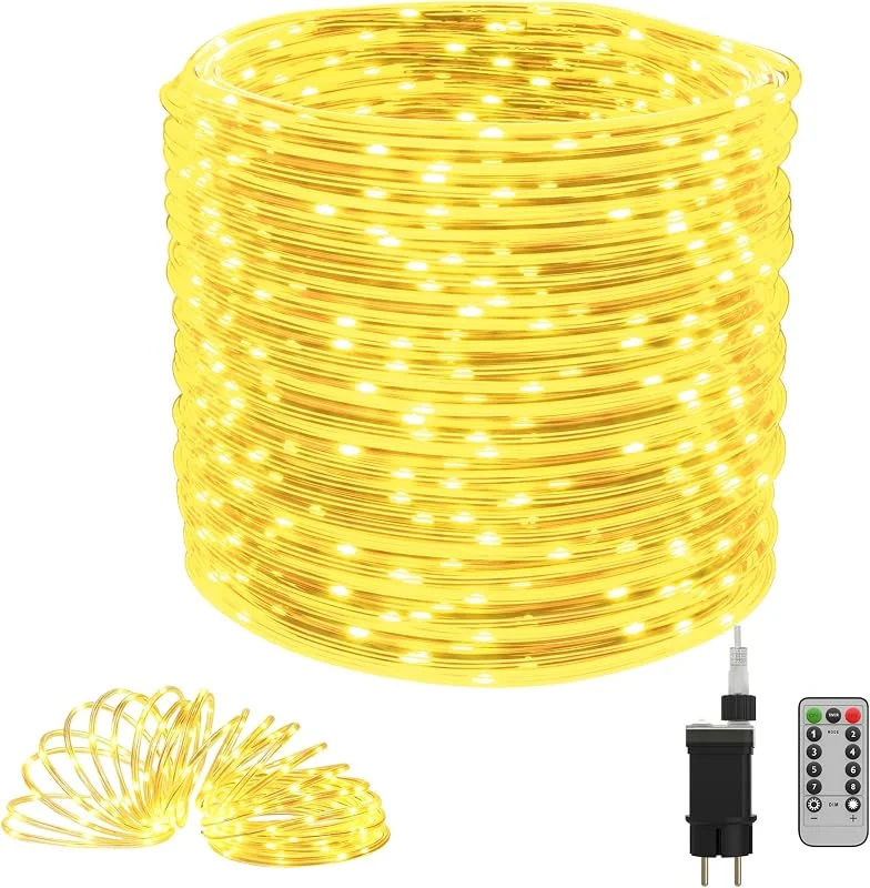 Besuche den XMTECH-Store XMTECH LED Lichtschlauch 30M Warmweiß 300 LEDs Außen Innen, IP44, 8 Modi Dimmbar mit Timer & Fernbedienung, Lichterkette für Weihnachten, Hochzeit, Garten Deko — Weihnachtsbeleuchtung