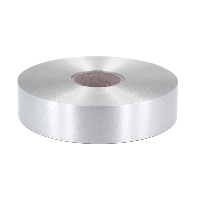 Marke: Star Star Geschenkband Ringelband 31mm x 100m wasserfest - 30 FARBEN in 5, 10, 19, 31, 50mm - Dekoband aus Kunststoff - Polyband Schleifenband zum Basteln von Weihnachtssternen & Autoschleifen - Silber — Geschenkverpackung