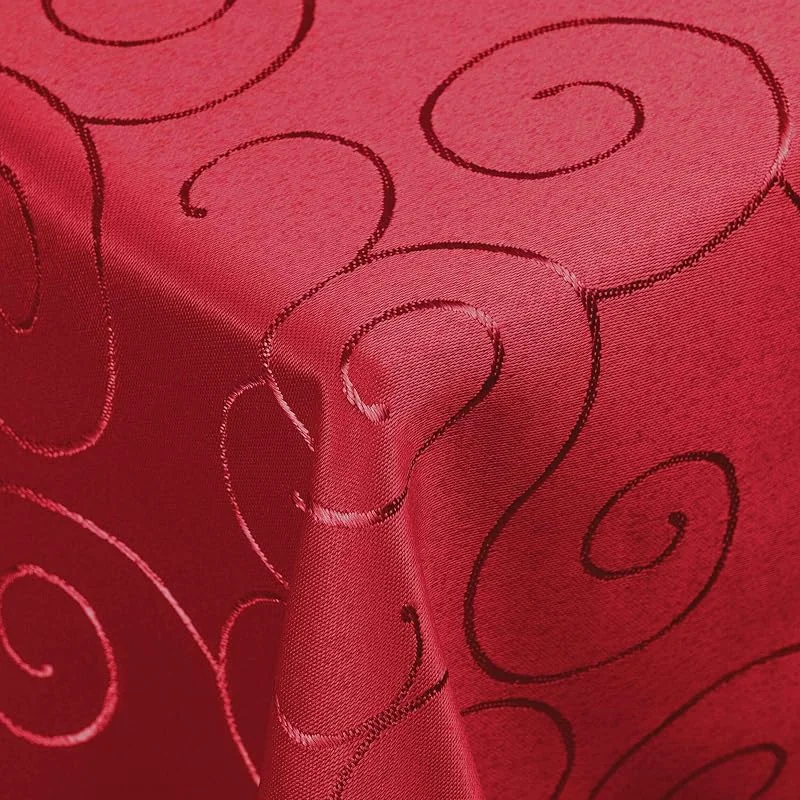 Besuche den DecoHomeTextil Heimtextilmanufaktur-Store DecoHomeTextil Kringel Tischdecke Eckig 110 x 220 cm Dunkelrot — Küche & Haushalt