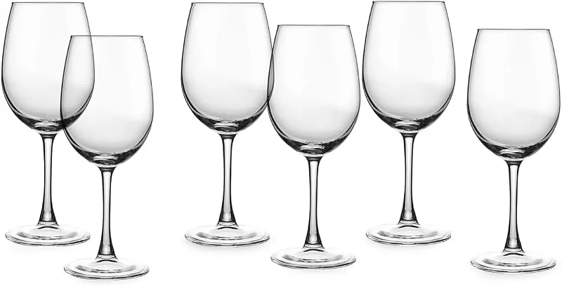 Besuche den ECHTWERK-Store ECHTWERK Weißwein-Gläser 6er Set, Zeitlose Weingläser, Weinkelche, Robuste Gläser, spülmaschinenfest, ca. 370 ml — Wein und Festtafel