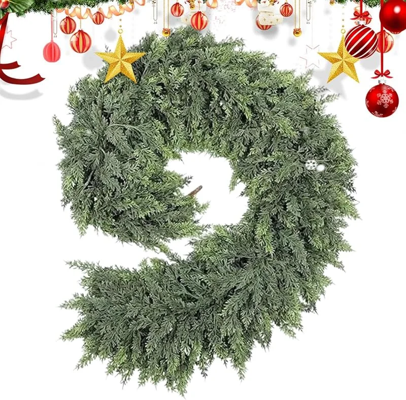 Marke: Generisch Generisch Christliche Tannengrün Girlande, Künstliche Tannengirlande Kamin Deko, Deko Realistischer Für Kamin Wohnzimmer Treppe Hochzeit Party Dekoration Außenwand — Weihnachtsdeko