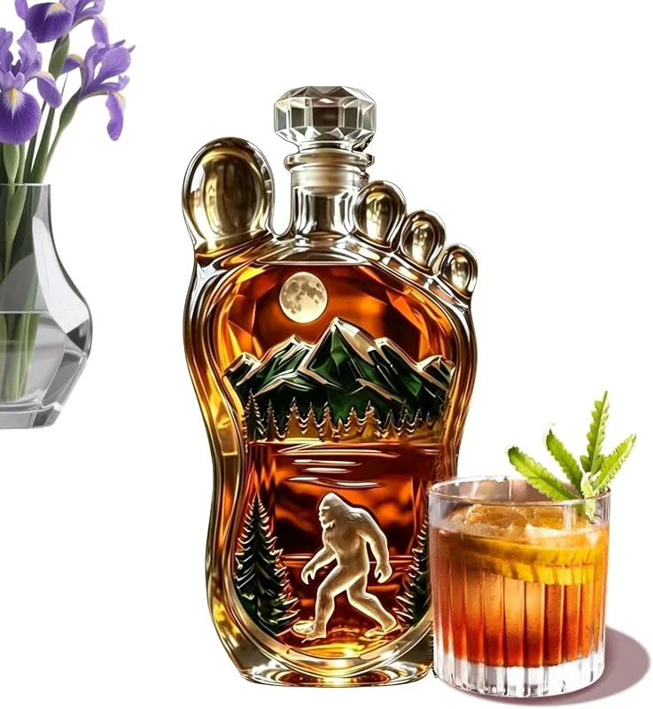 Marke: Generisch Whiskeyflaschen-Glas, auslaufsicherer Weindekanter, Tischdekoration — Wein und Festtafel