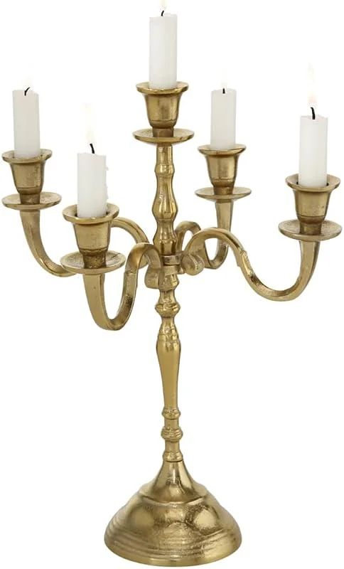 Marke: BOLTZE Boltze Kerzenständer Victoria (Silber, Kerzenhalter aus Metall, Dekoration Esstisch, Kommode, edles Design, ohne Kerzen) 6697800 — Kerzenlicht Abendessen
