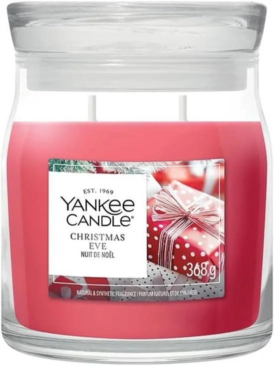 Besuche den Yankee Candle-Store Yankee Candle Duftkerze im Glas, Weihnachtsabend — Kerzenlicht Abendessen