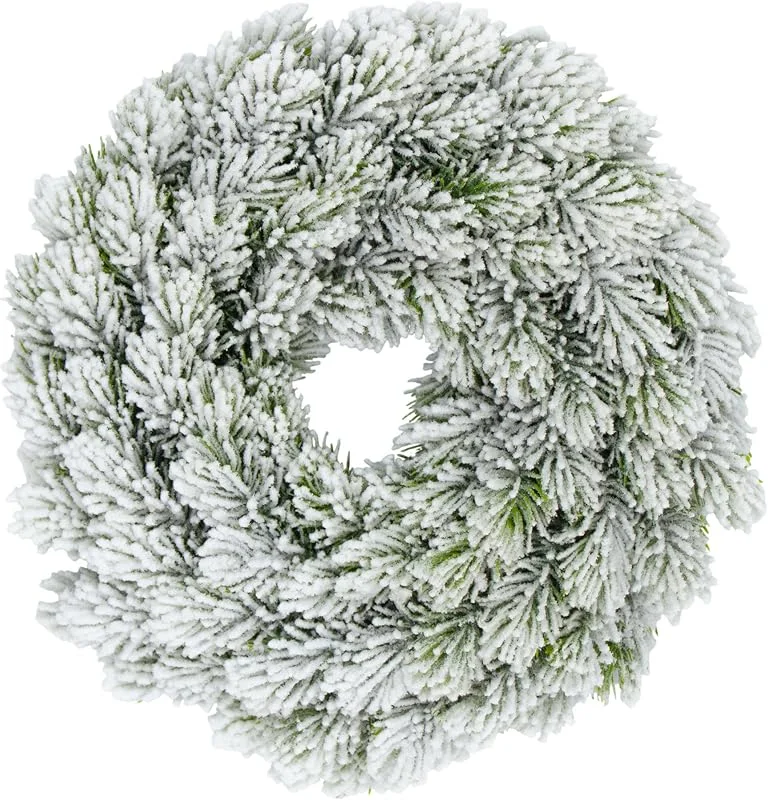 Besuche den Spetebo-Store Künstlicher Tannenkranz halbgebunden mit Kunstschnee - 30 cm — Weihnachtsdeko