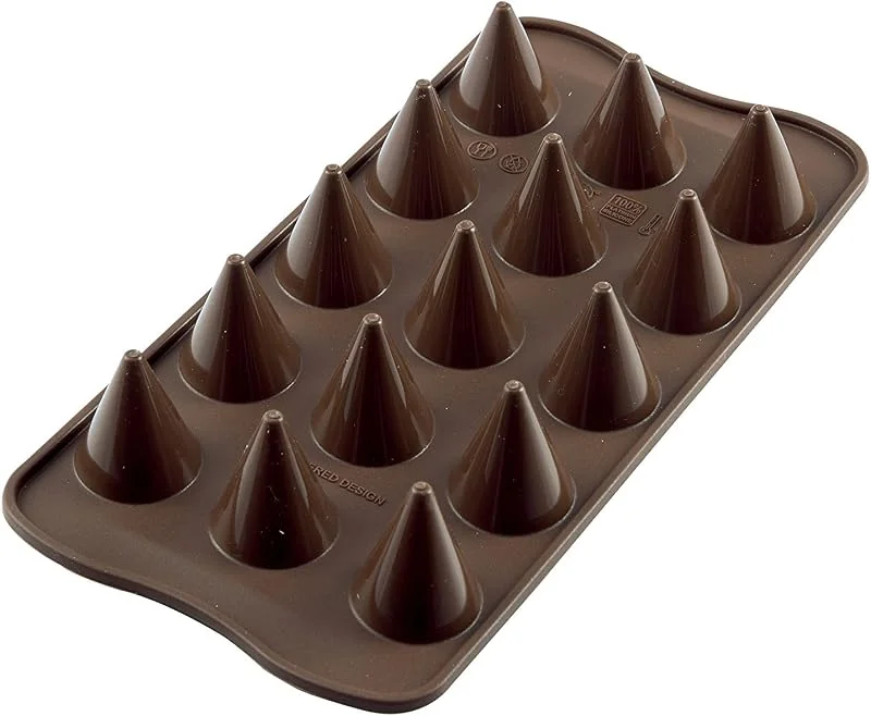 Besuche den silikomart-Store silikomart, SCG20 Silikonform für Pralinen CONO, Antihaft, 15 Pralinen, Form für Süßigkeiten, Easy Choc, Ø 26 h 28 mm, Made in Italy — Weihnachtskueche