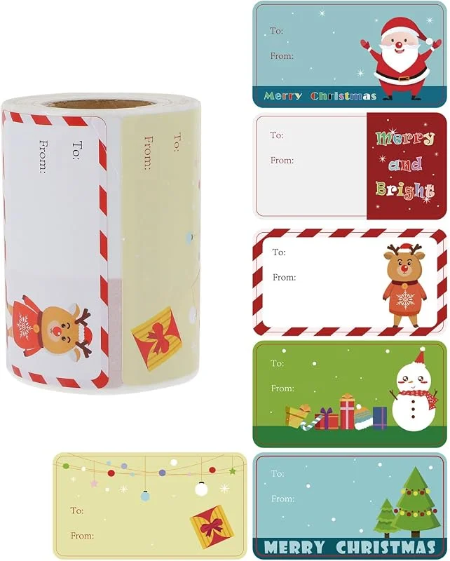 Marke: BESTOYARD Weihnachten Party Verpackungsaufkleber Selbstklebend für Geschenkboxen — Geschenkverpackung