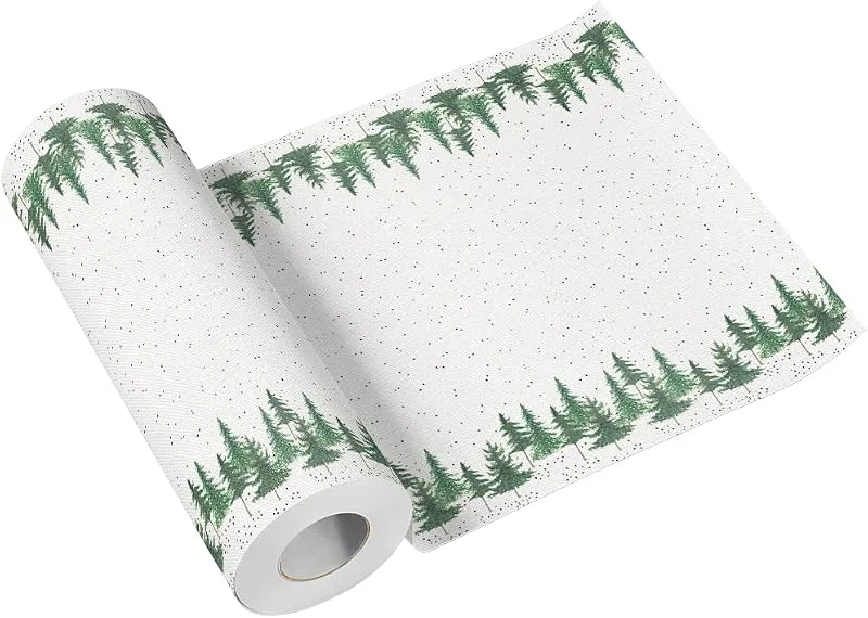 Besuche den PAW Decor Collection-Store PAW Stoffähnliche Tischläufer 40 cm x 24 m - Nadelwald — Küche & Haushalt