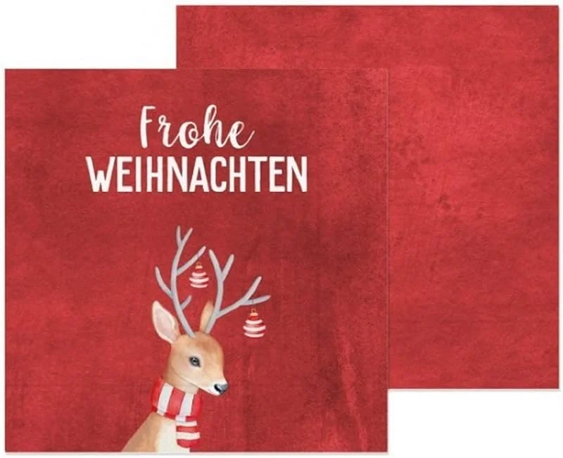 Marke: Lavida LaVida - 1301811 - Lunch Servietten, Papier, 20 Stück, Frohe Weihnachten, 16.5cm x 16, 5cm — Advent und Tisch