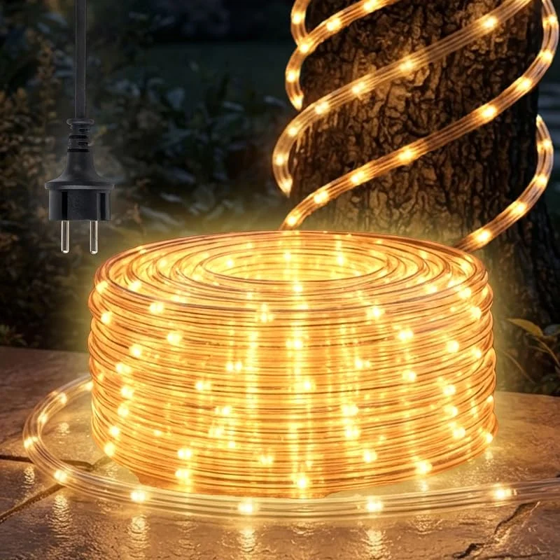 Besuche den Spetebo-Store Spetebo LED Lichtschlauch WARMWEISS 12 Meter - Ø 12mm, IP44 für Innen und Außen - Lichterschlauch Lichterkette — Weihnachtsbeleuchtung