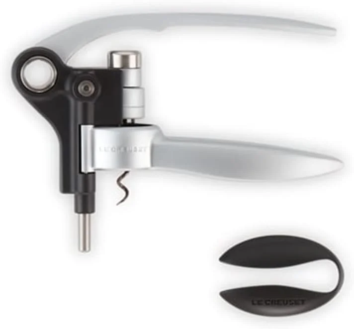 Le Creuset, Professioneller Korkenzieher, Entfernung von Weinkorken, Silber (Metal), LM250 — Wein und Festtafel