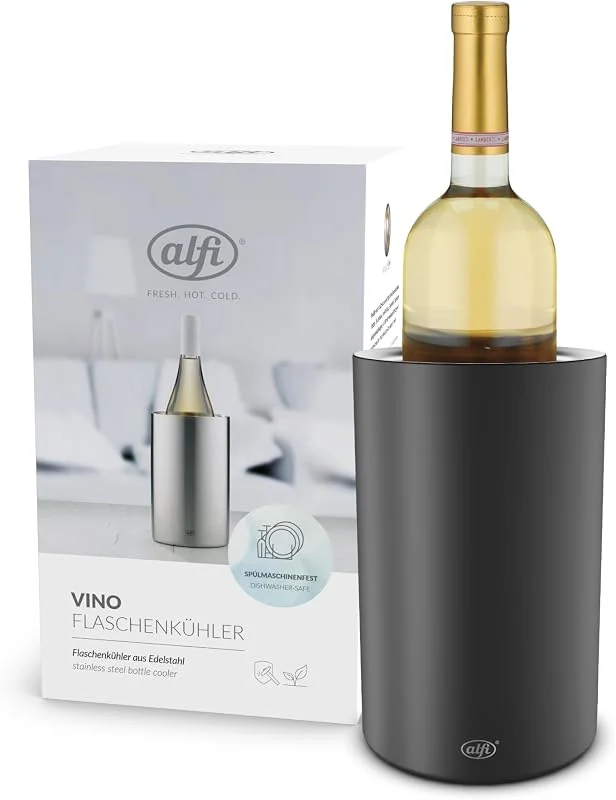 Besuche den alfi-Store alfi VINO Flaschenkühler Edelstahl 0, 70-1, 00 l, schwarz — Wein und Festtafel