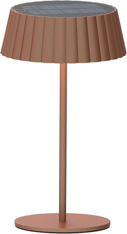 Besuche den BOLD-Store BOLD LED Solar-Tischleuchte - 180lm Akku Tischlampe Dimmbar IP44 - Rostrot — Kerzenlicht Abendessen