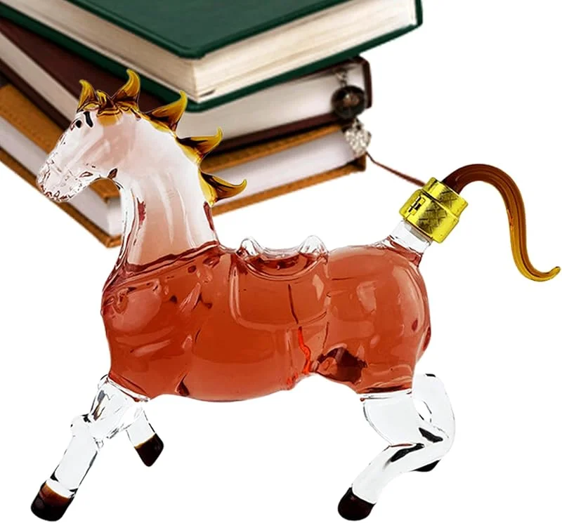 Marke: Generic Dekanter In Form Eines Pferdes, 1000ml Dekorative Tiere Schenkrug - Mit Figur Wein Dekanter - Für Männer, Freunde, Ehemänner, Paare, Liebhaber Von Bourbon, Hausbar, Neujahr, Br — Wein und Festtafel