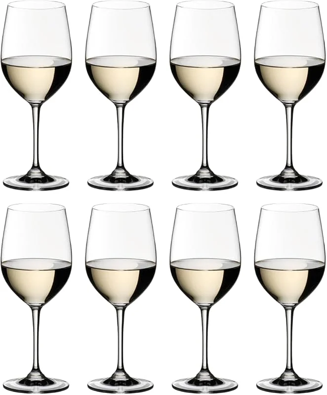 Besuche den RIEDEL-Store RIEDEL Weißweinglas-Set, Vorteilsset, 8-teilig, für Weißweine wie Chardonnay und Viognier, 350 ml, Kristallglas, Vinum, 7416, 05 — Wein und Festtafel