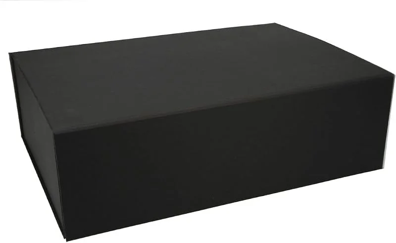 Besuche den ideas in boxes-Store ideas in boxes Premium Geschenkbox mit Deckel faltbar, Geschenkkarton, Magnetbox, Geschenkverpackung für Weihnachten Geburtstag, Magnetfaltbox, Schwarz, 33x22x10cm