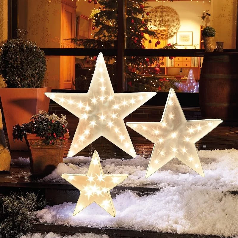 Besuche den hellum-Store hellum LED Weihnachtsstern warmweiß außen mit Trafo, Ø55cm, 24 LED — Weihnachtsdeko