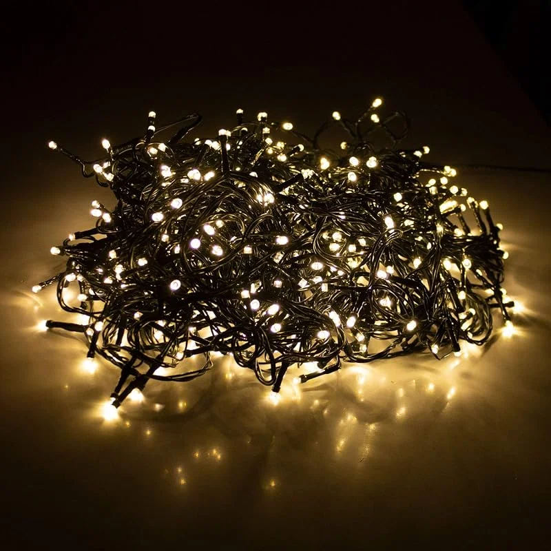 Besuche den NEDIS-Store LED Lichterkette mit 480 LEDs Warmweiß, Beleuchtung für Innen & Außen, Garten Dekoleuchte Weihnachtsdekoration (Gesamtlänge: ca. 39 m) — Weihnachtsbeleuchtung