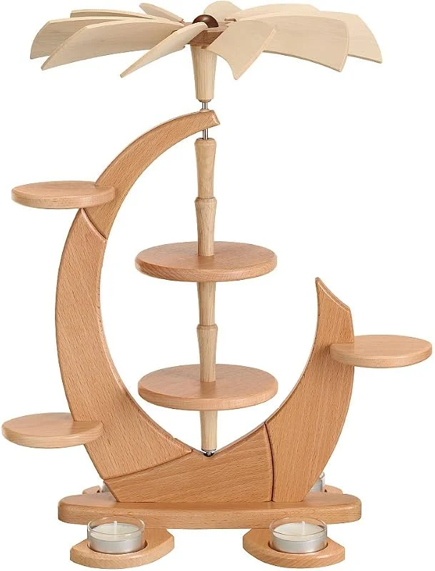 Besuche den Rudolphs Schatzkiste-Store Rudolphs Schatzkiste Designpyramide ohne Bestückung mit Teelichter HxLxB 42x34x27cm NEU Pyramide Minipyramide Holzpyramide Seiffen Erzgebirge Weihnachten Wärmespiel Lichter Figur Holz Flügel Ke — Weihnachtsdeko