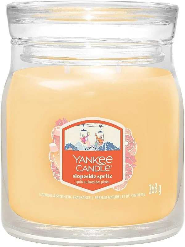 Besuche den Yankee Candle-Store Yankee Candle, Slopeside Spritz, mittelgroßes Glas — Kerzenlicht Abendessen